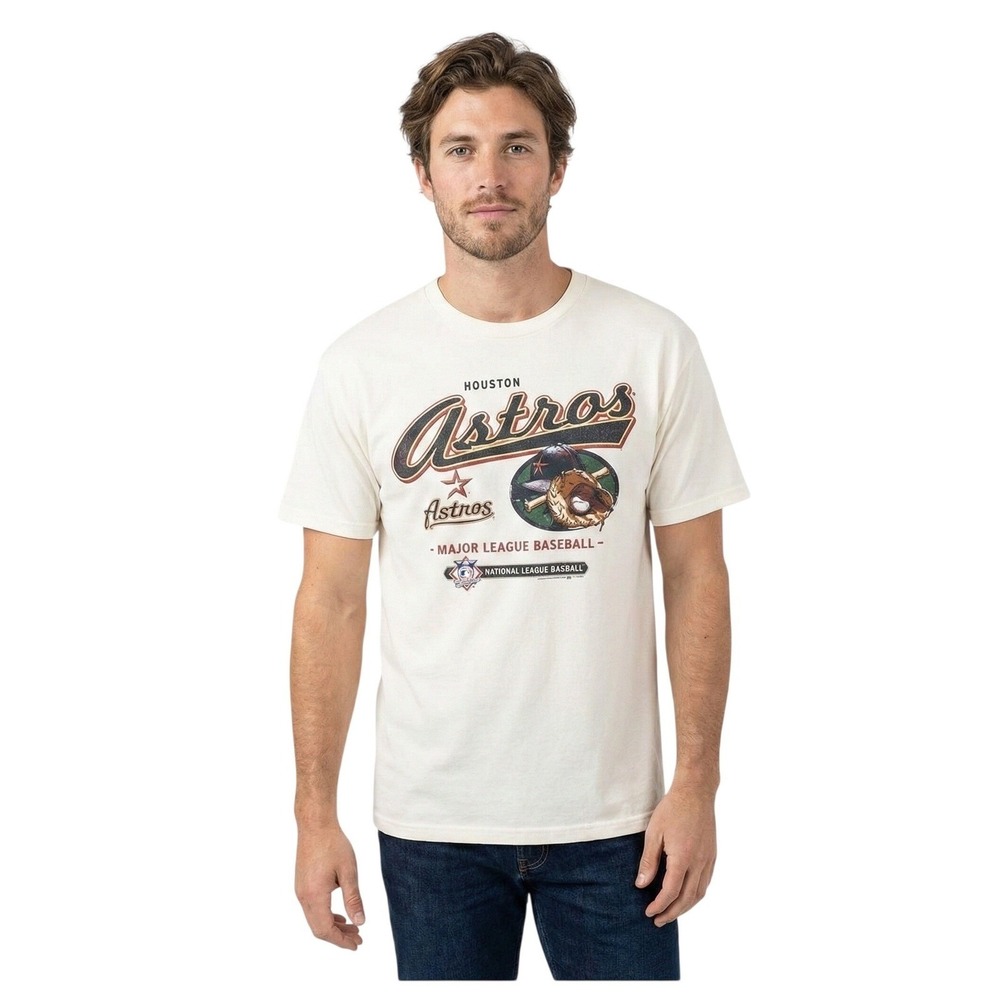Lee Sport Houston Astros T-Shirt Mens XL White MLB Baseball Graphic Vintage Tee